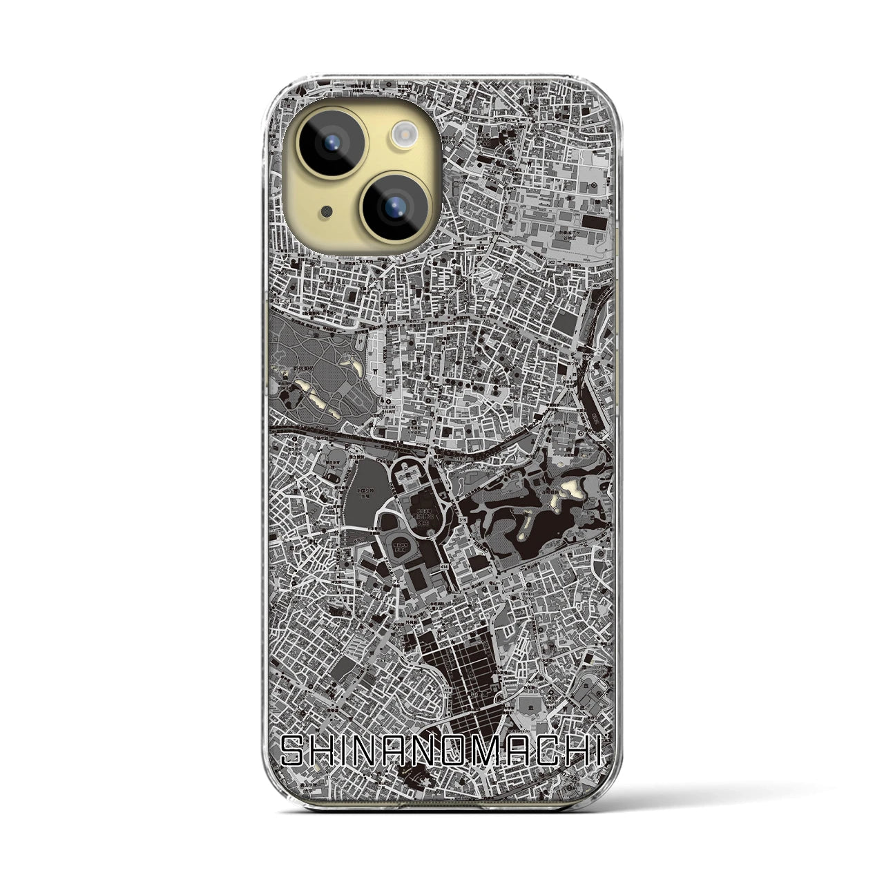 【信濃町(東京都)】地図柄iPhoneケース(クリアタイプ)