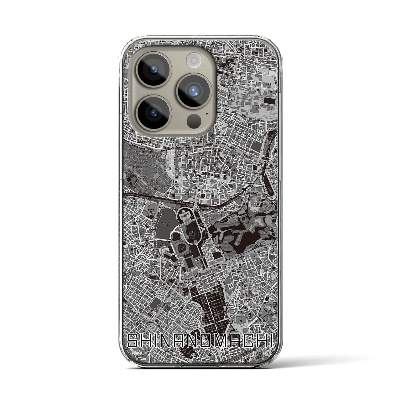 【信濃町(東京都)】地図柄iPhoneケース(クリアタイプ)