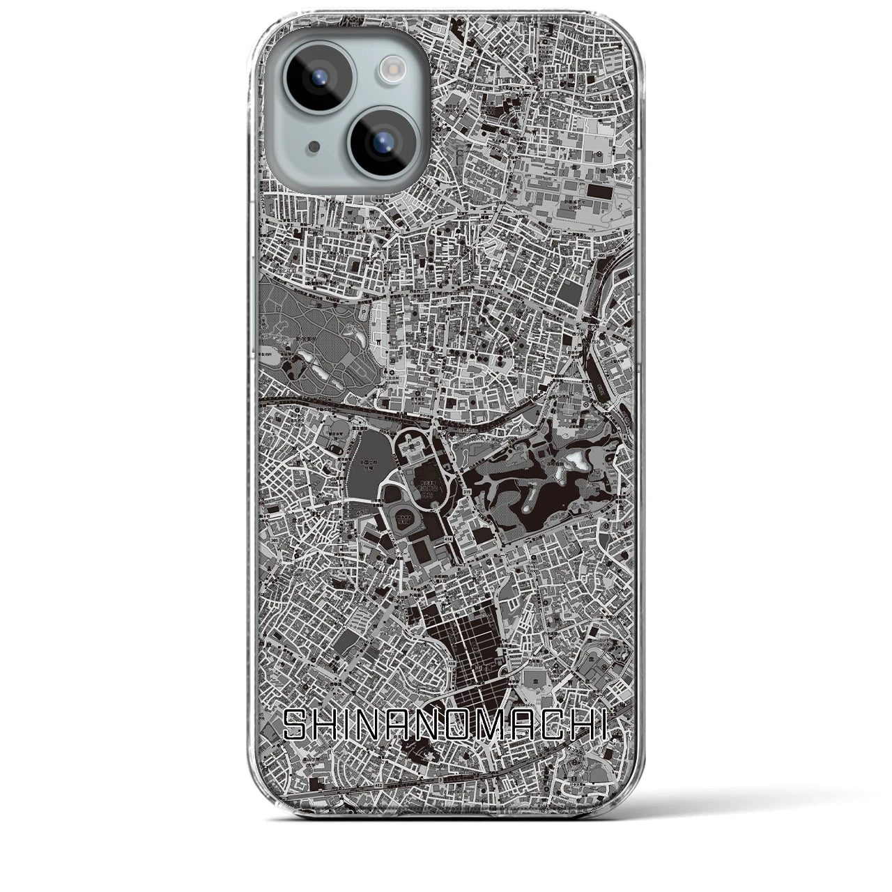 【信濃町(東京都)】地図柄iPhoneケース(クリアタイプ)