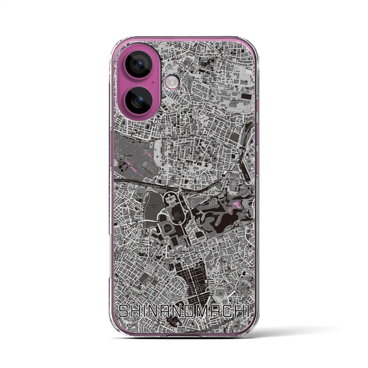 【信濃町(東京都)】地図柄iPhoneケース(クリアタイプ)