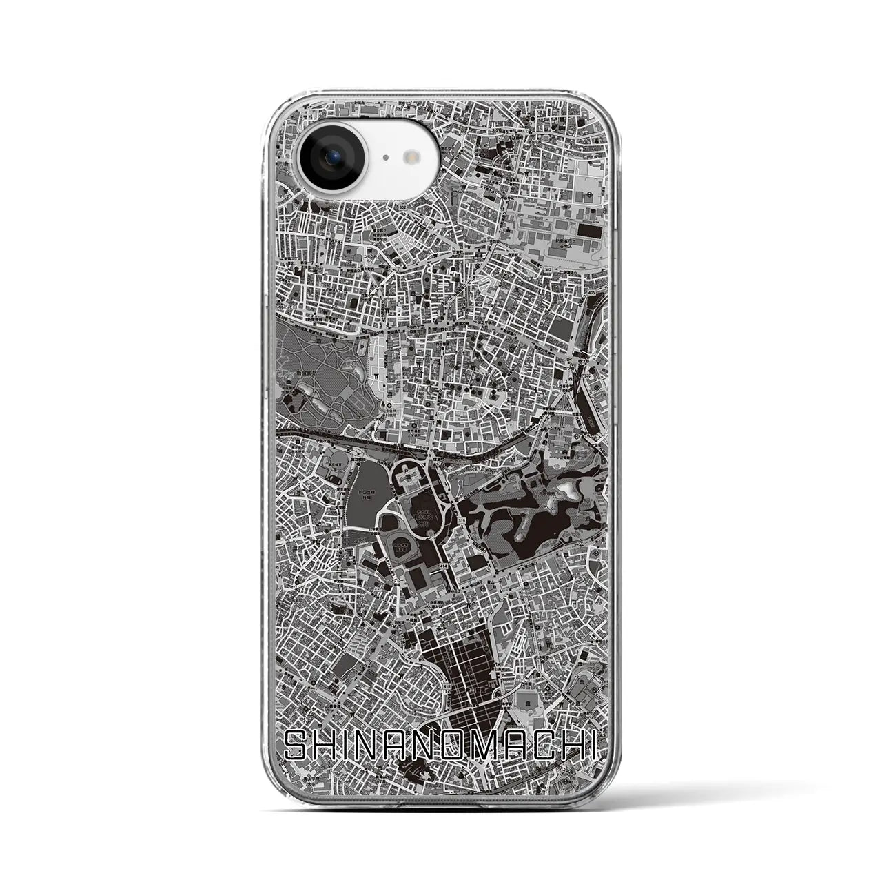 【信濃町(東京都)】地図柄iPhoneケース(クリアタイプ)