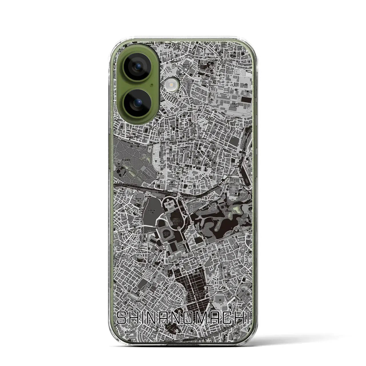 【信濃町(東京都)】地図柄iPhoneケース(クリアタイプ)