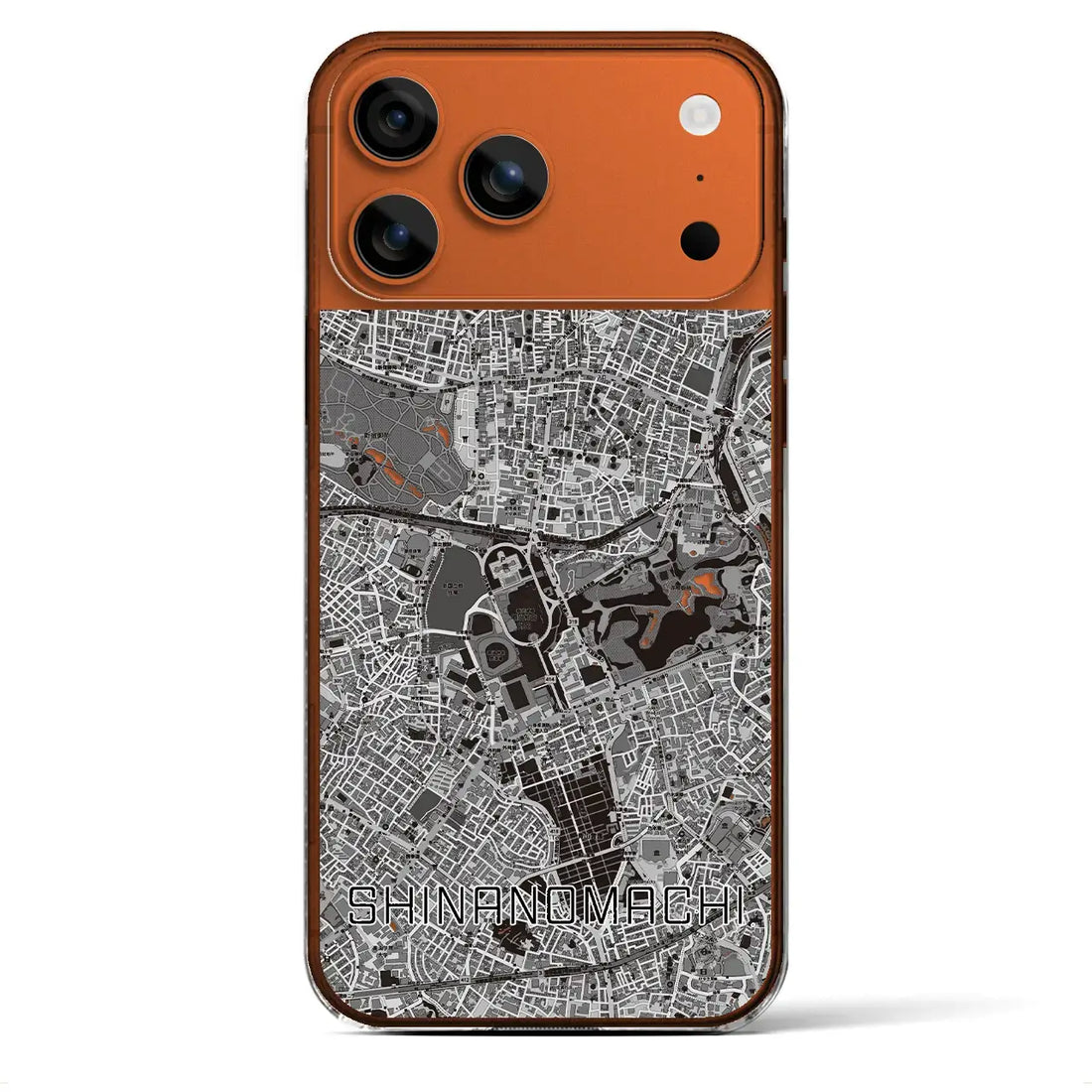【信濃町(東京都)】地図柄iPhoneケース(クリアタイプ)