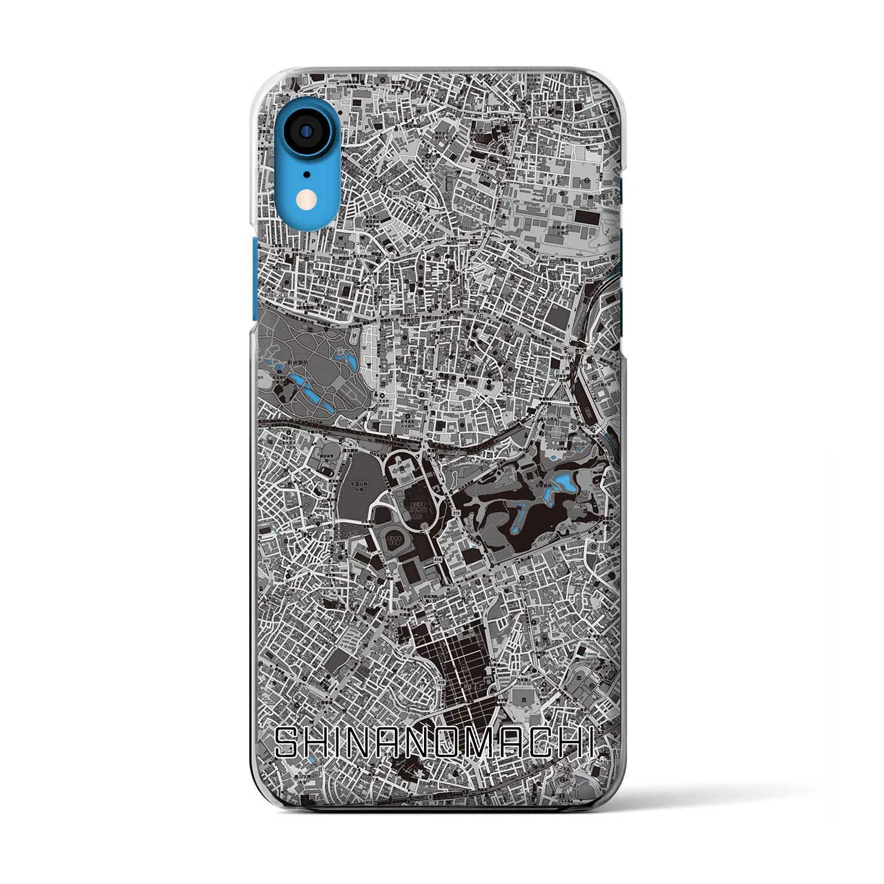 【信濃町(東京都)】地図柄iPhoneケース(クリアタイプ)