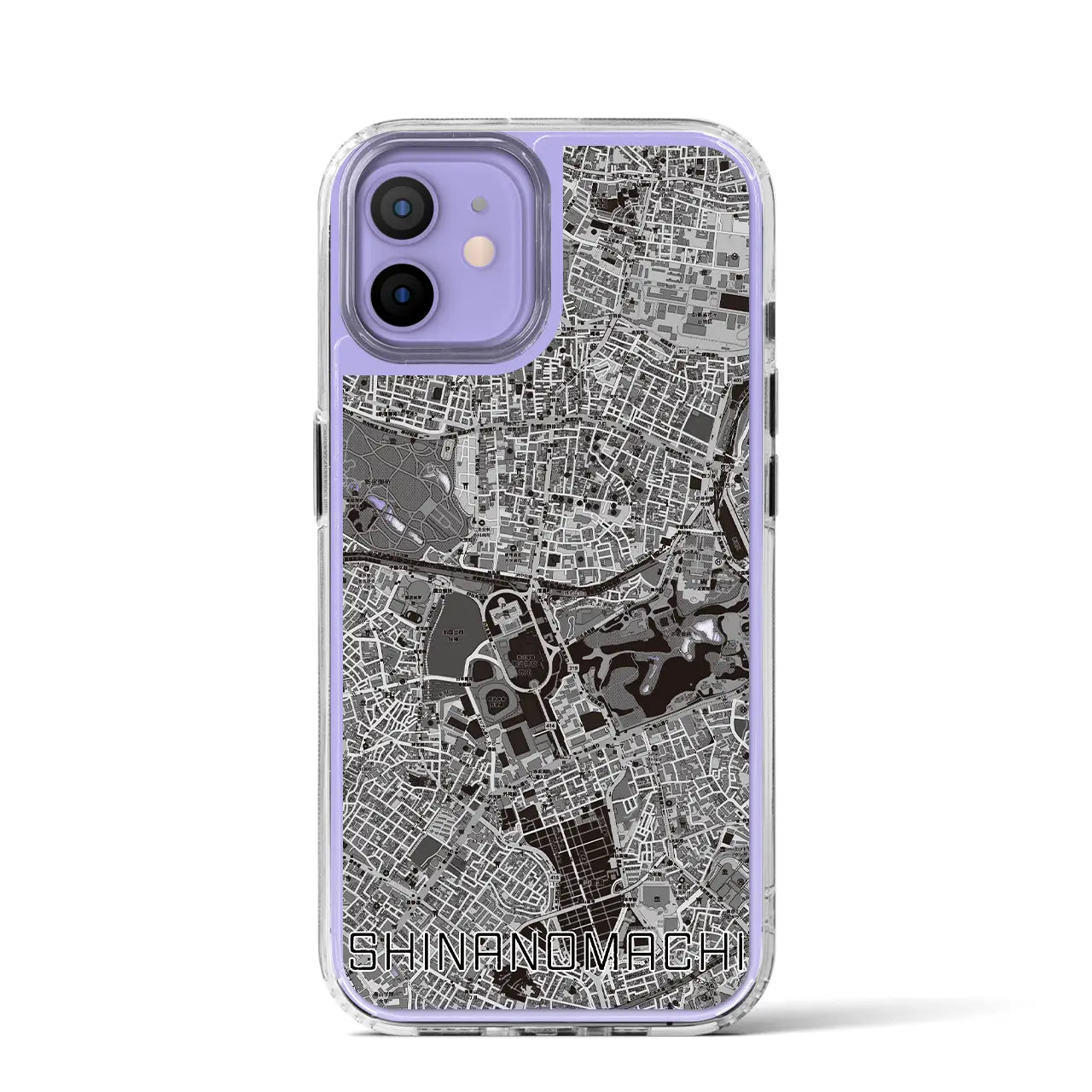 【信濃町(東京都)】地図柄iPhoneケース(MagSafeタイプ)