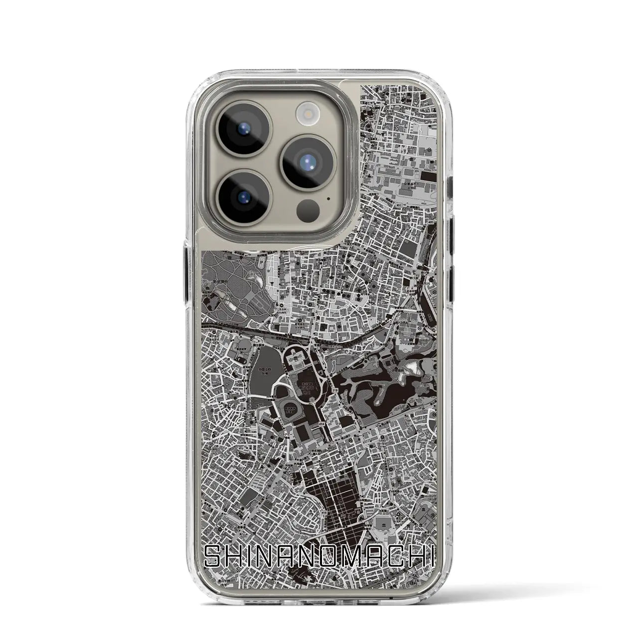 【信濃町(東京都)】地図柄iPhoneケース(MagSafeタイプ)