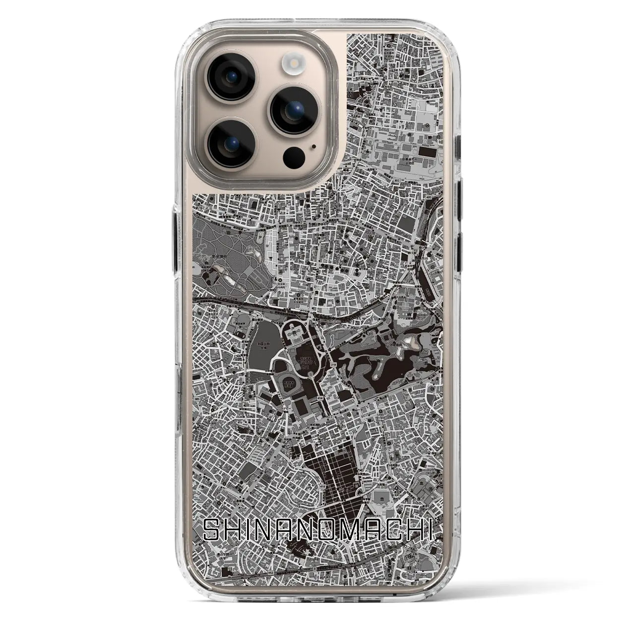 【信濃町(東京都)】地図柄iPhoneケース(MagSafeタイプ)