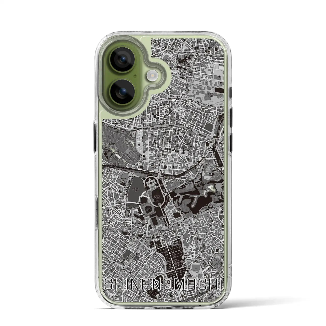 【信濃町(東京都)】地図柄iPhoneケース(MagSafeタイプ)