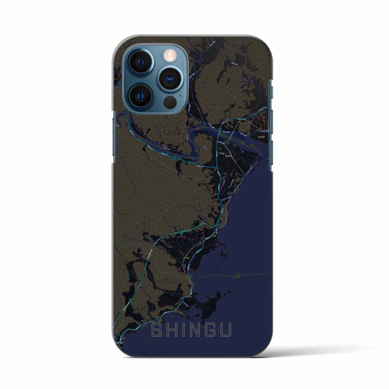 【新宮(和歌山県)】地図柄iPhoneケース(バックカバータイプ)