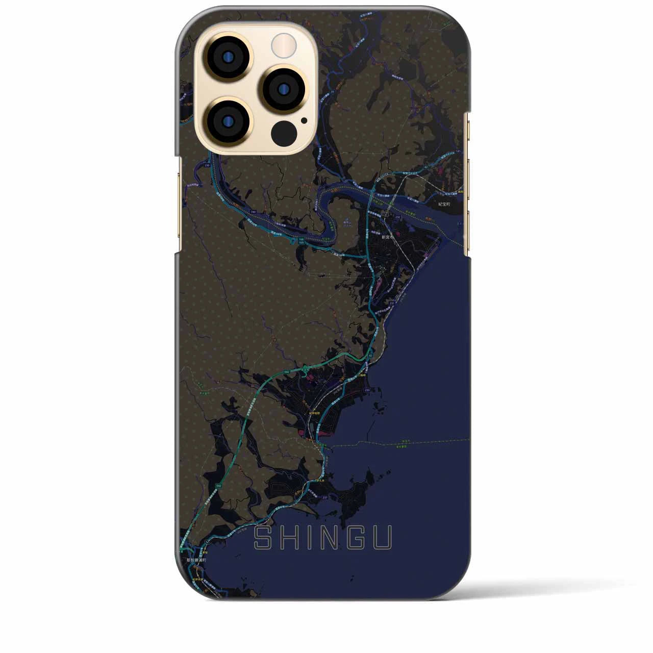 【新宮(和歌山県)】地図柄iPhoneケース(バックカバータイプ)