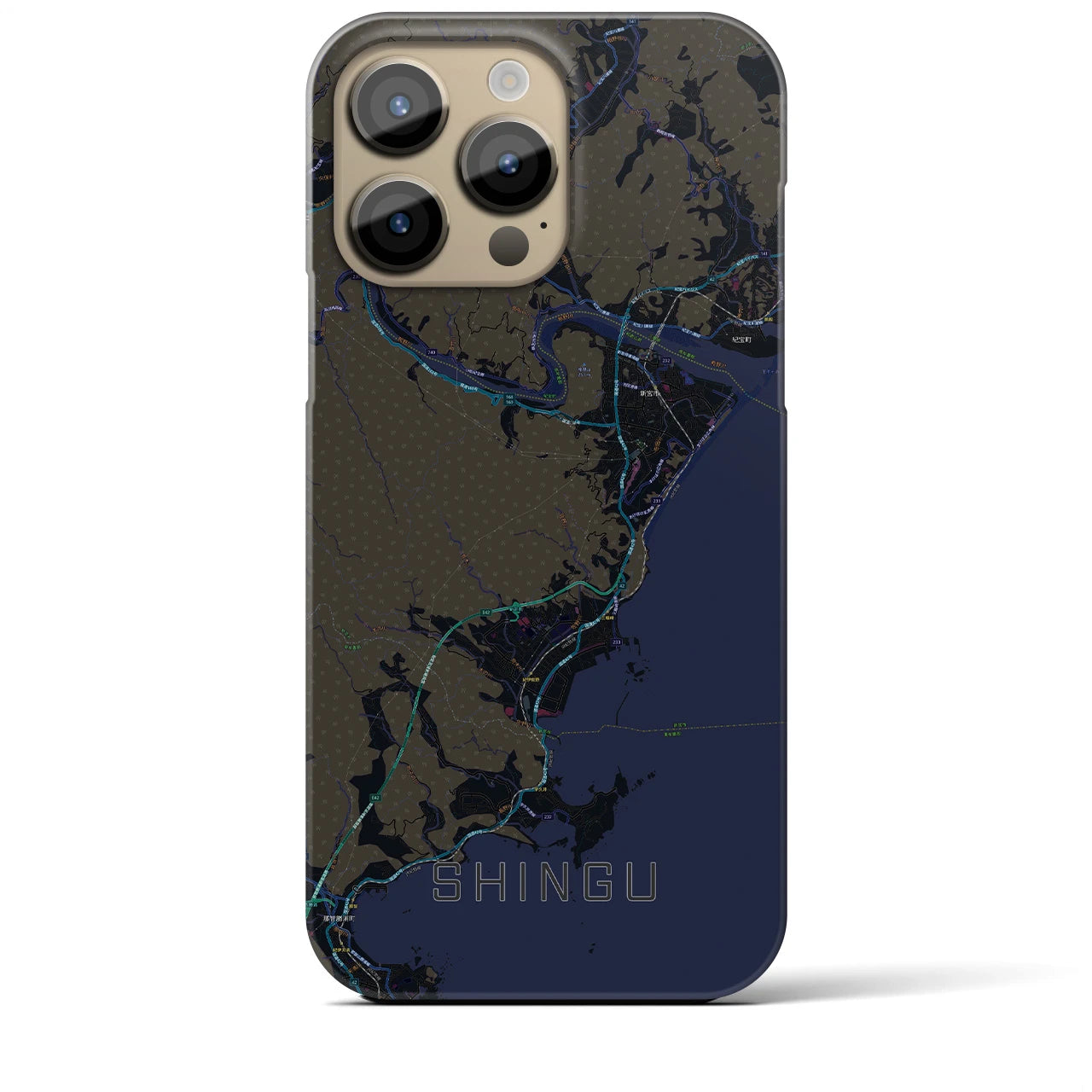 【新宮(和歌山県)】地図柄iPhoneケース(バックカバータイプ)