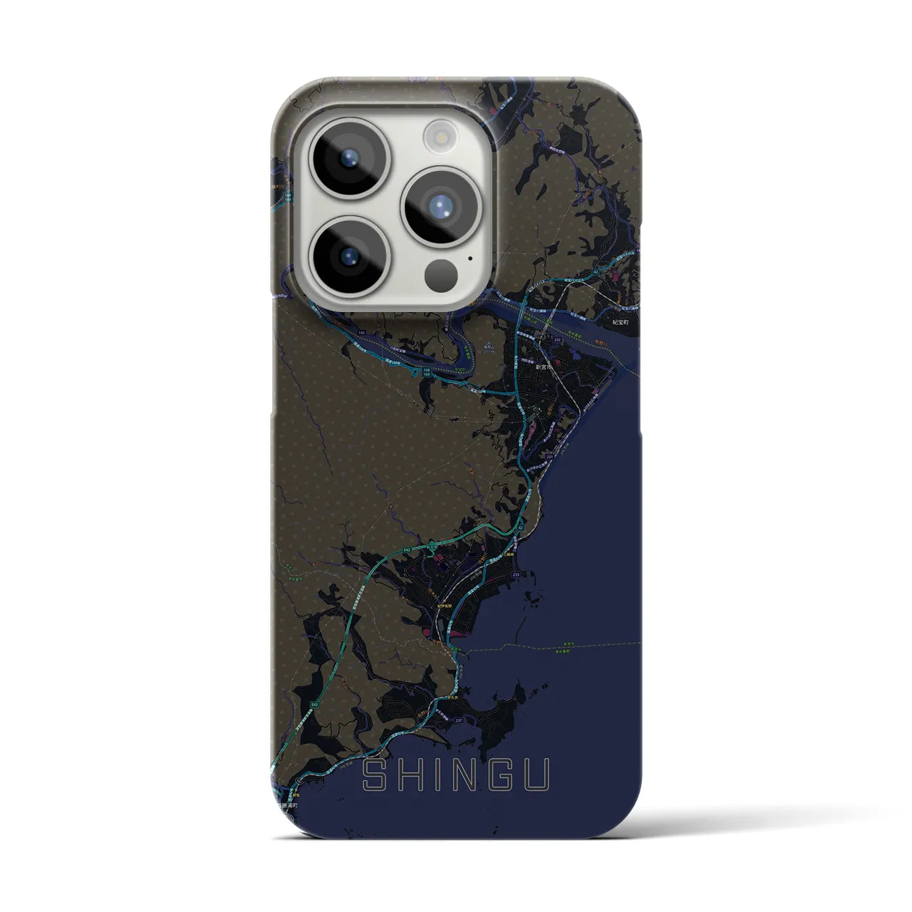 【新宮(和歌山県)】地図柄iPhoneケース(バックカバータイプ)