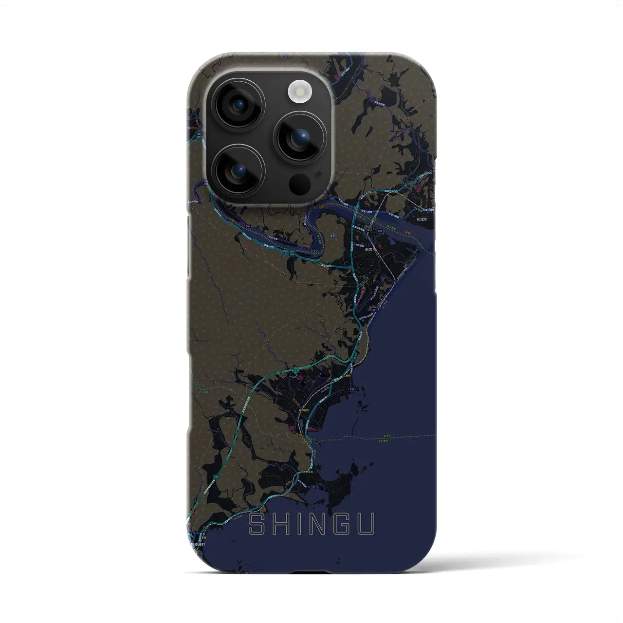 【新宮(和歌山県)】地図柄iPhoneケース(バックカバータイプ)