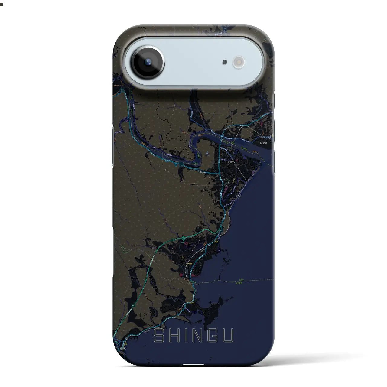 【新宮(和歌山県)】地図柄iPhoneケース(バックカバータイプ)