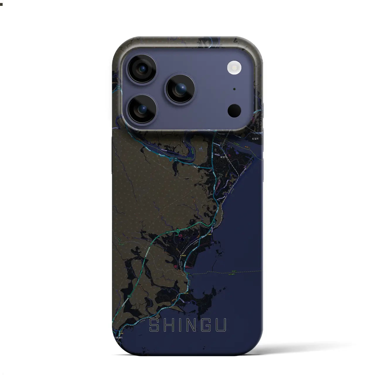 【新宮(和歌山県)】地図柄iPhoneケース(バックカバータイプ)