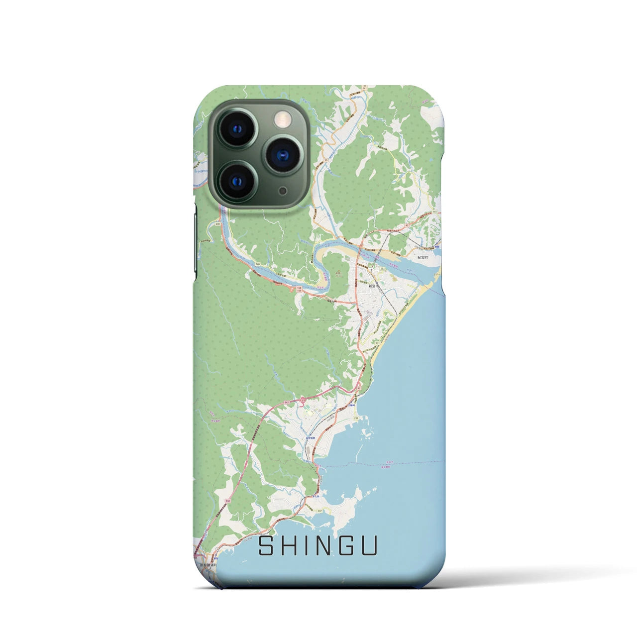 【新宮(和歌山県)】地図柄iPhoneケース(バックカバータイプ)