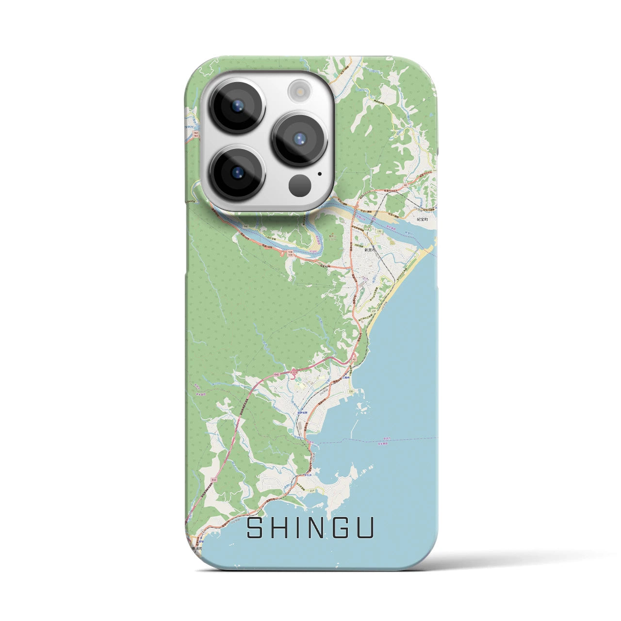【新宮(和歌山県)】地図柄iPhoneケース(バックカバータイプ)