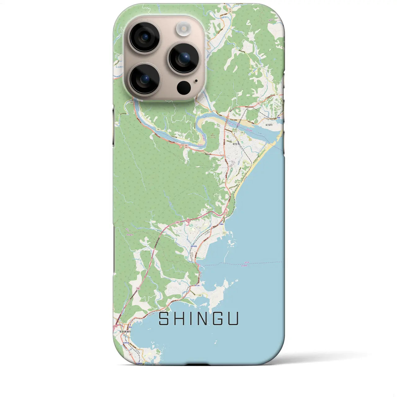【新宮(和歌山県)】地図柄iPhoneケース(バックカバータイプ)