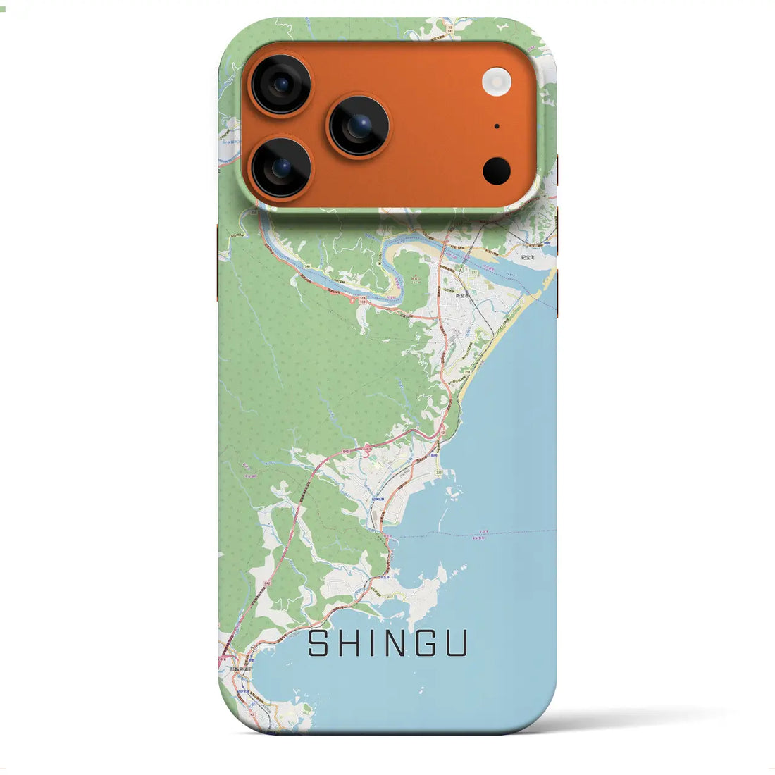 【新宮(和歌山県)】地図柄iPhoneケース(バックカバータイプ)ナチュラル・iPhone 17 Pro Max 用
