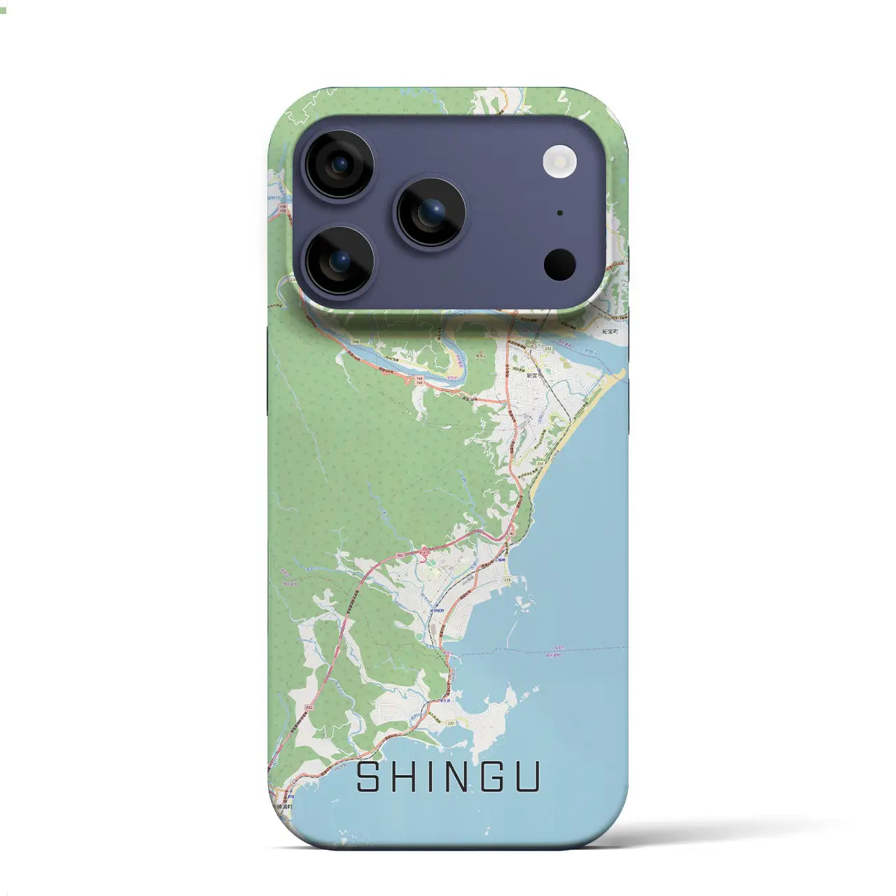 【新宮(和歌山県)】地図柄iPhoneケース(バックカバータイプ)