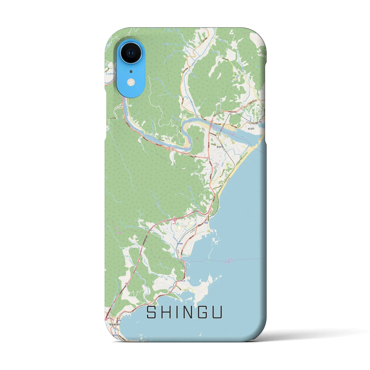 【新宮(和歌山県)】地図柄iPhoneケース(バックカバータイプ)