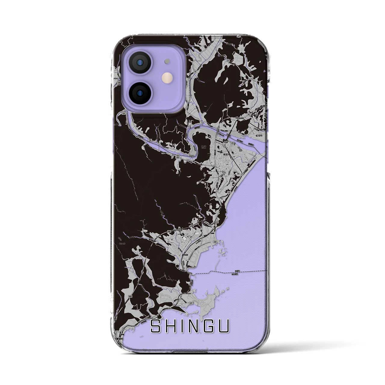 【新宮(和歌山県)】地図柄iPhoneケース(クリアタイプ)