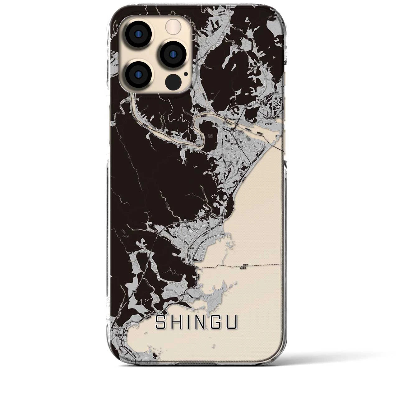 【新宮(和歌山県)】地図柄iPhoneケース(クリアタイプ)