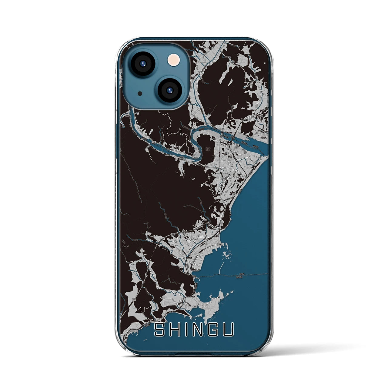 【新宮(和歌山県)】地図柄iPhoneケース(クリアタイプ)