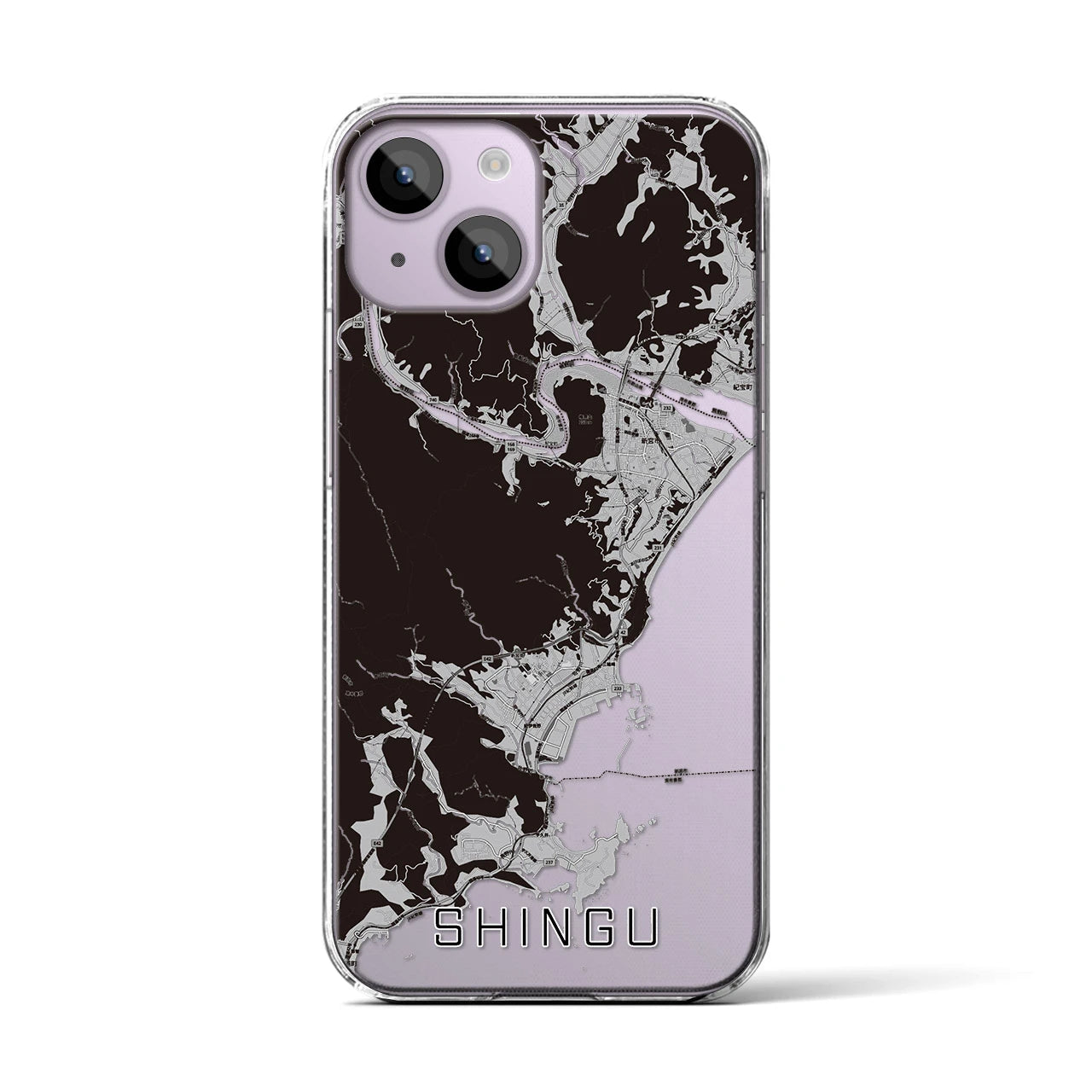 【新宮(和歌山県)】地図柄iPhoneケース(クリアタイプ)