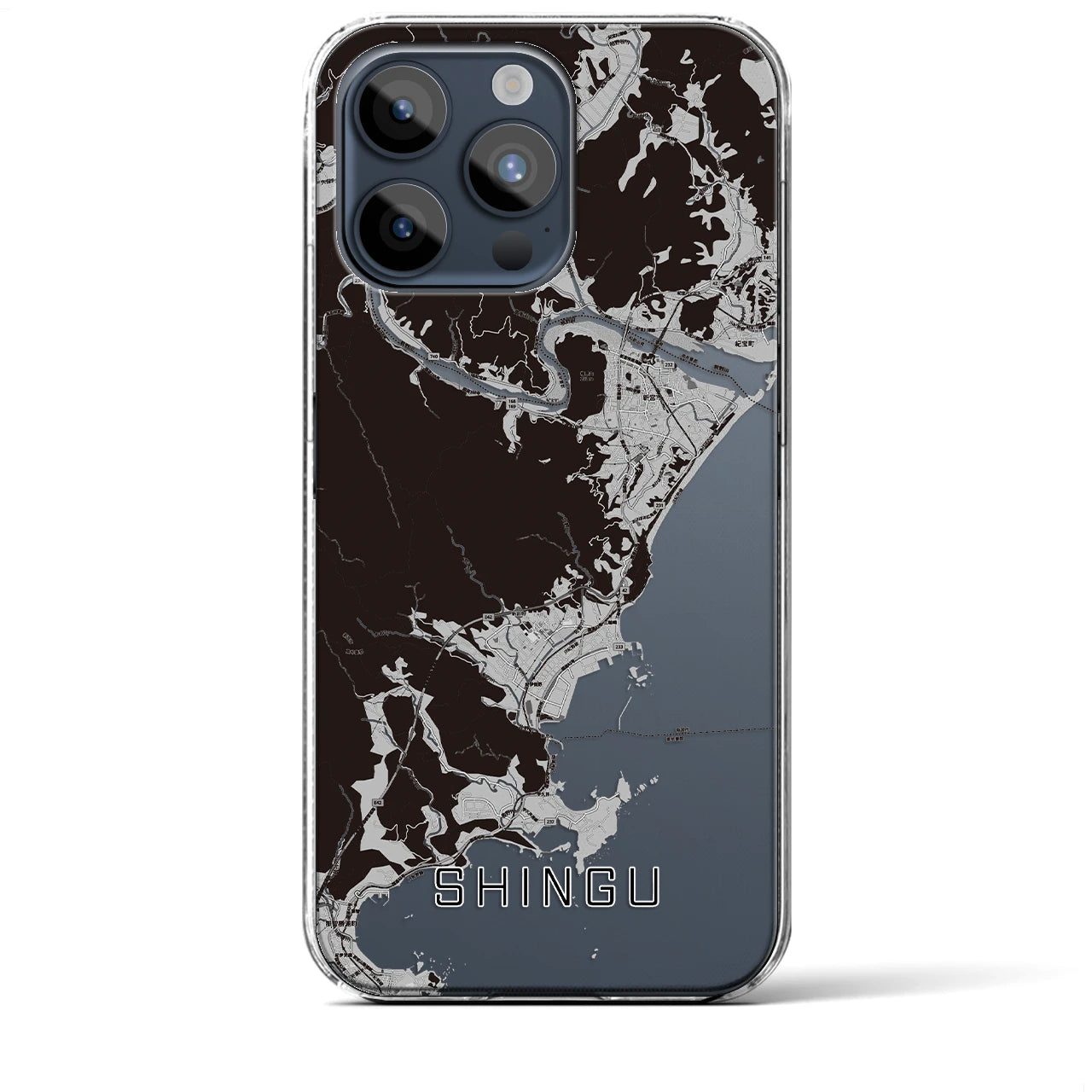 【新宮(和歌山県)】地図柄iPhoneケース(クリアタイプ)