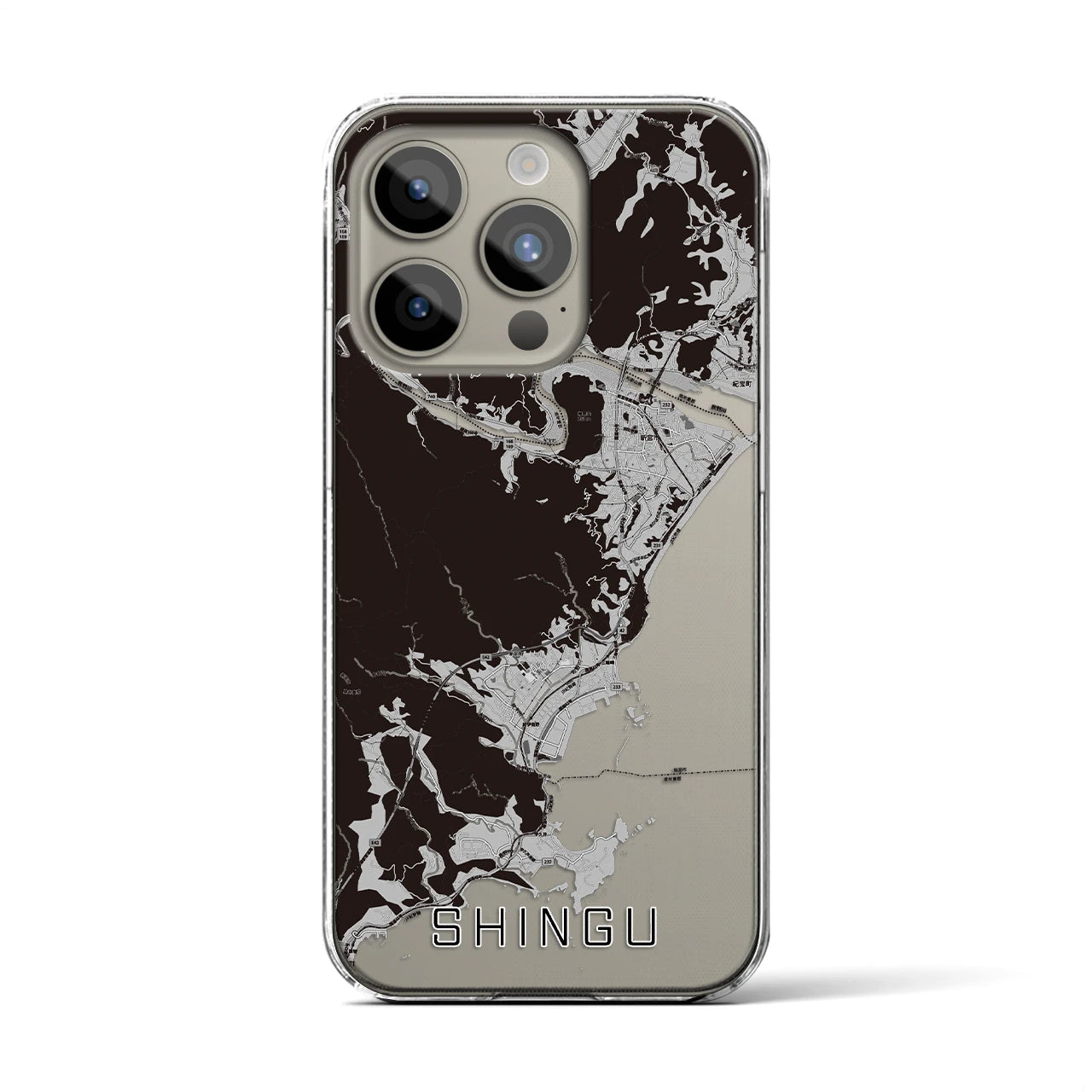 【新宮(和歌山県)】地図柄iPhoneケース(クリアタイプ)