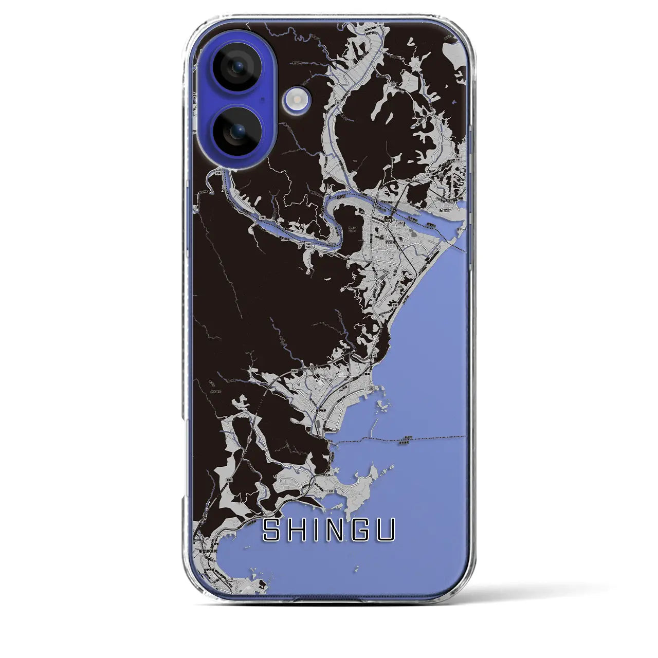 【新宮(和歌山県)】地図柄iPhoneケース(クリアタイプ)