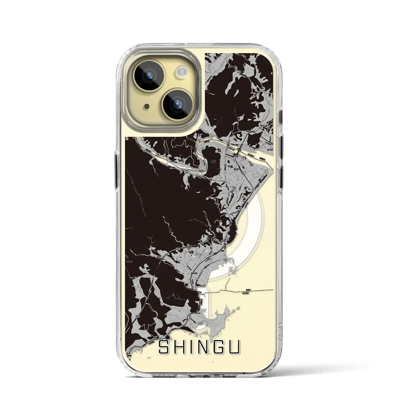 【新宮(和歌山県)】地図柄iPhoneケース(MagSafeタイプ)