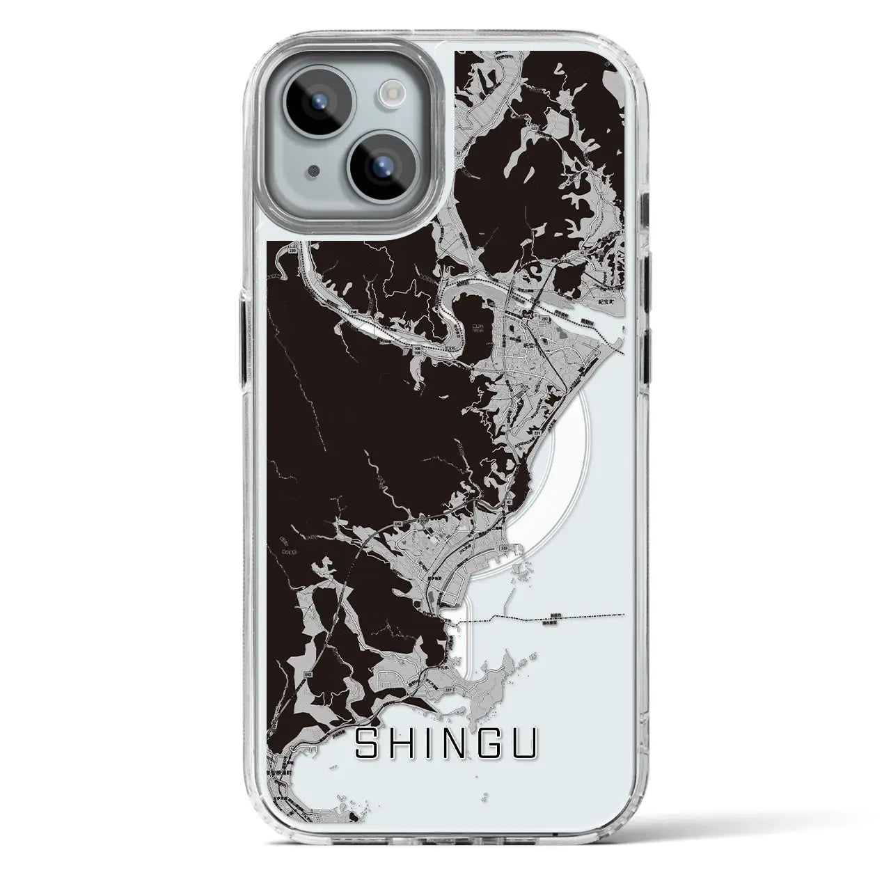 【新宮(和歌山県)】地図柄iPhoneケース(MagSafeタイプ)
