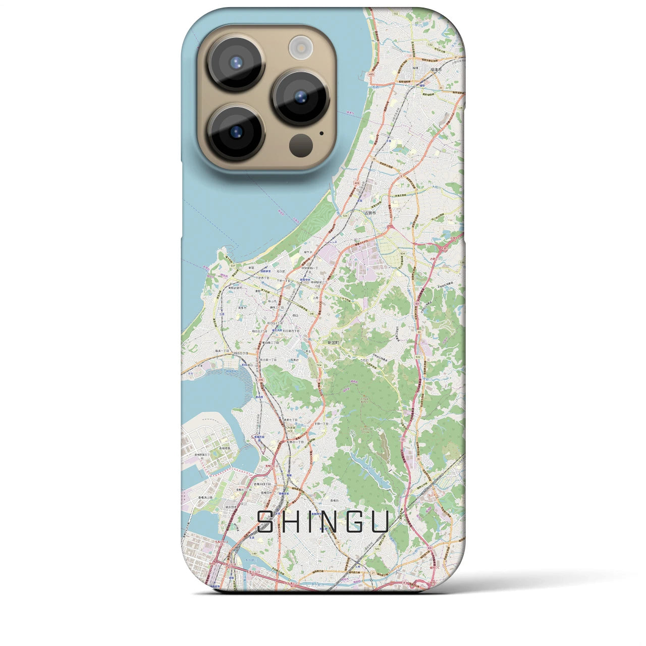 【新宮(福岡県)】地図柄iPhoneケース(バックカバータイプ)