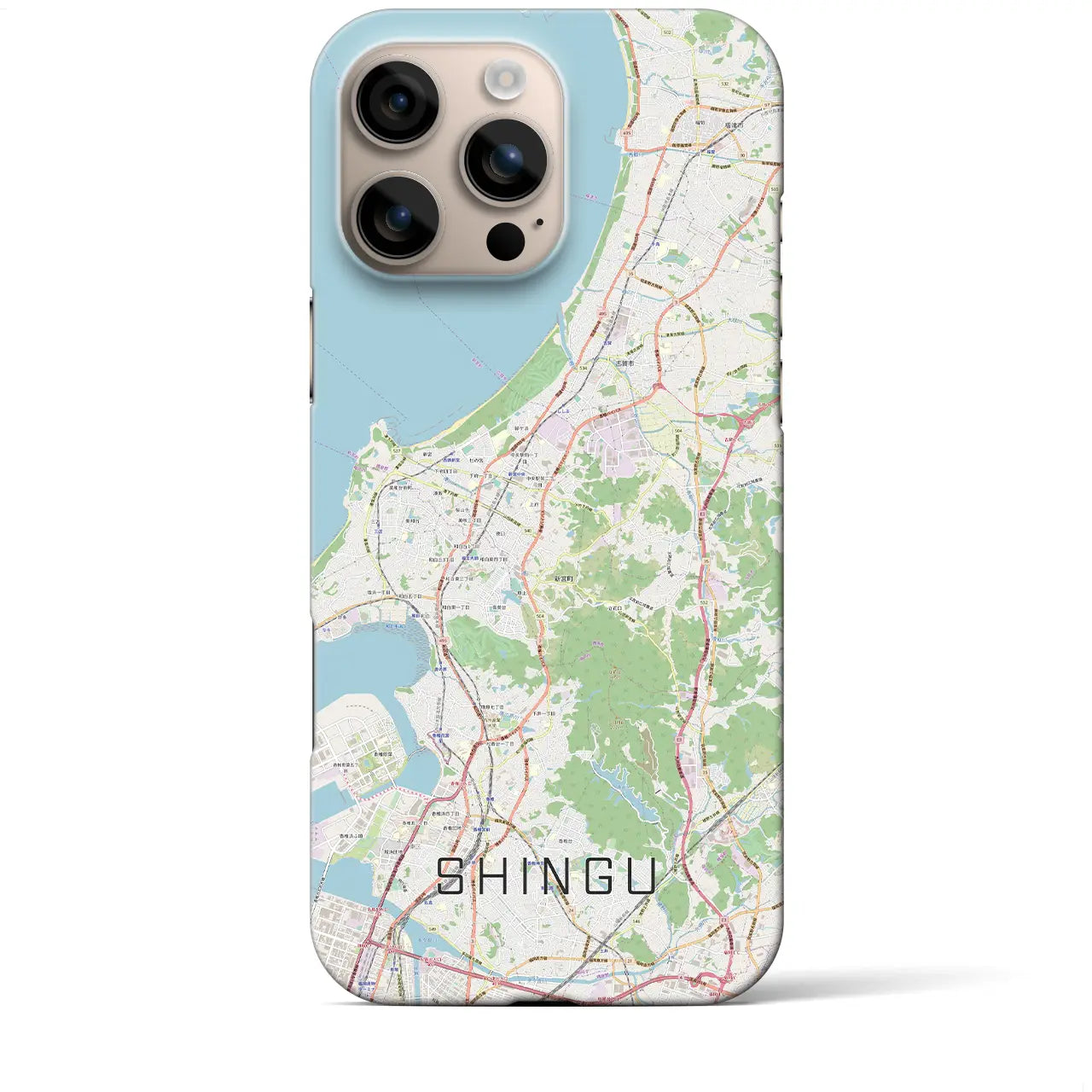 【新宮(福岡県)】地図柄iPhoneケース(バックカバータイプ)