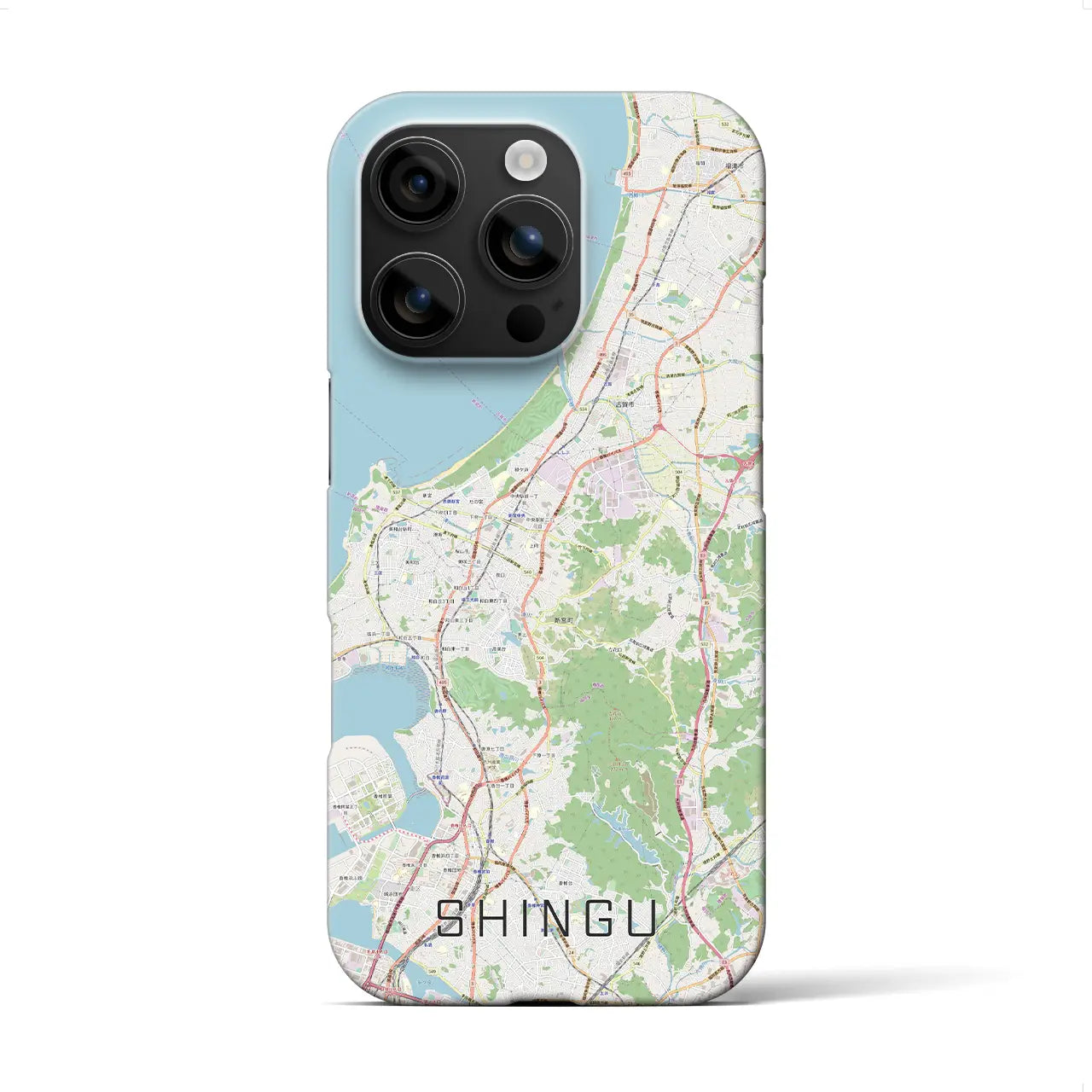 【新宮(福岡県)】地図柄iPhoneケース(バックカバータイプ)
