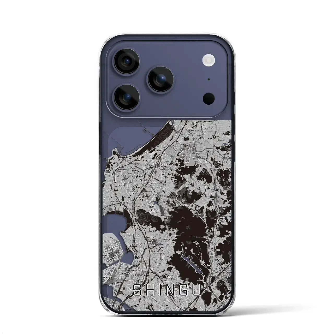 【新宮(福岡県)】地図柄iPhoneケース(クリアタイプ)