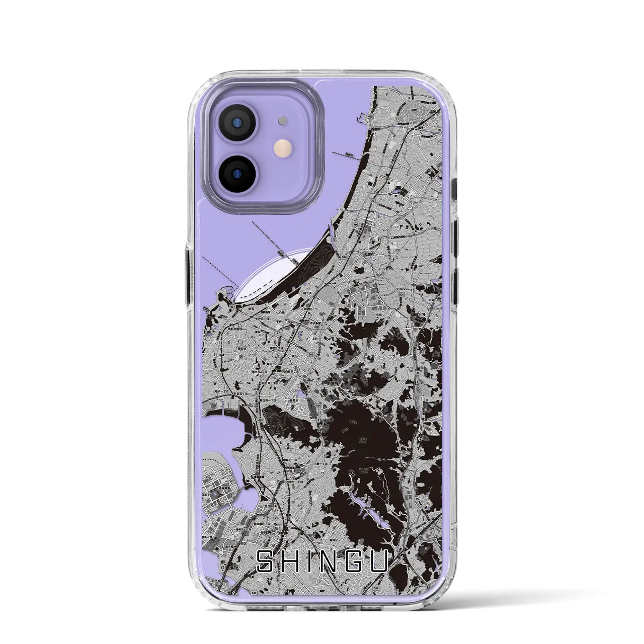 【新宮(福岡県)】地図柄iPhoneケース(MagSafeタイプ)