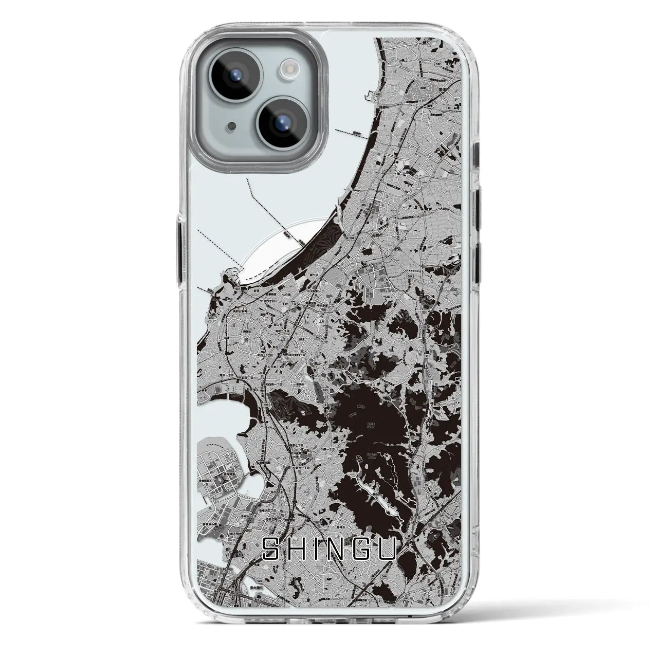 【新宮(福岡県)】地図柄iPhoneケース(MagSafeタイプ)
