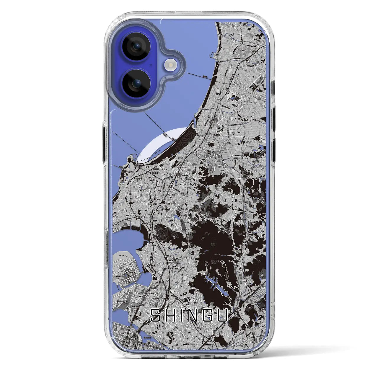 【新宮(福岡県)】地図柄iPhoneケース(MagSafeタイプ)