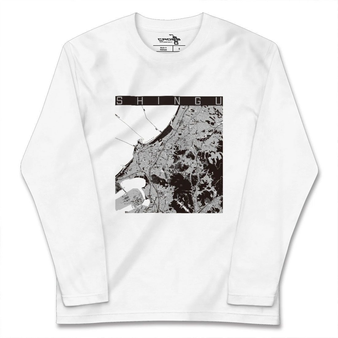 【新宮(福岡県)】地図柄ロングスリーブTシャツ