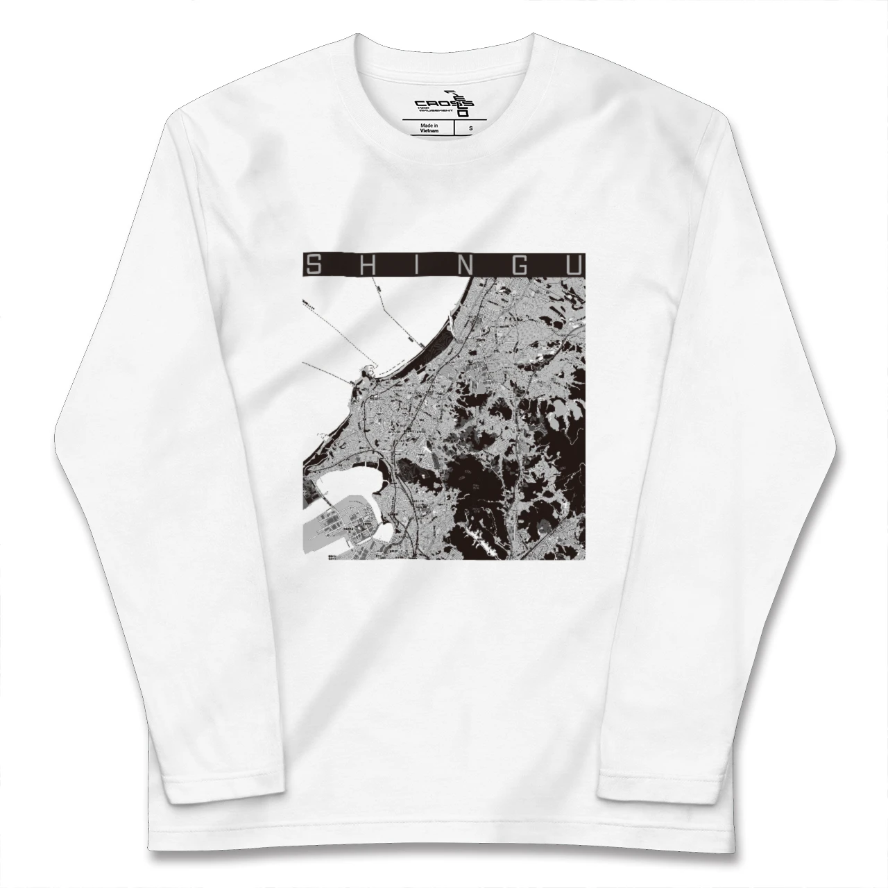 【新宮(福岡県)】地図柄ロングスリーブTシャツ