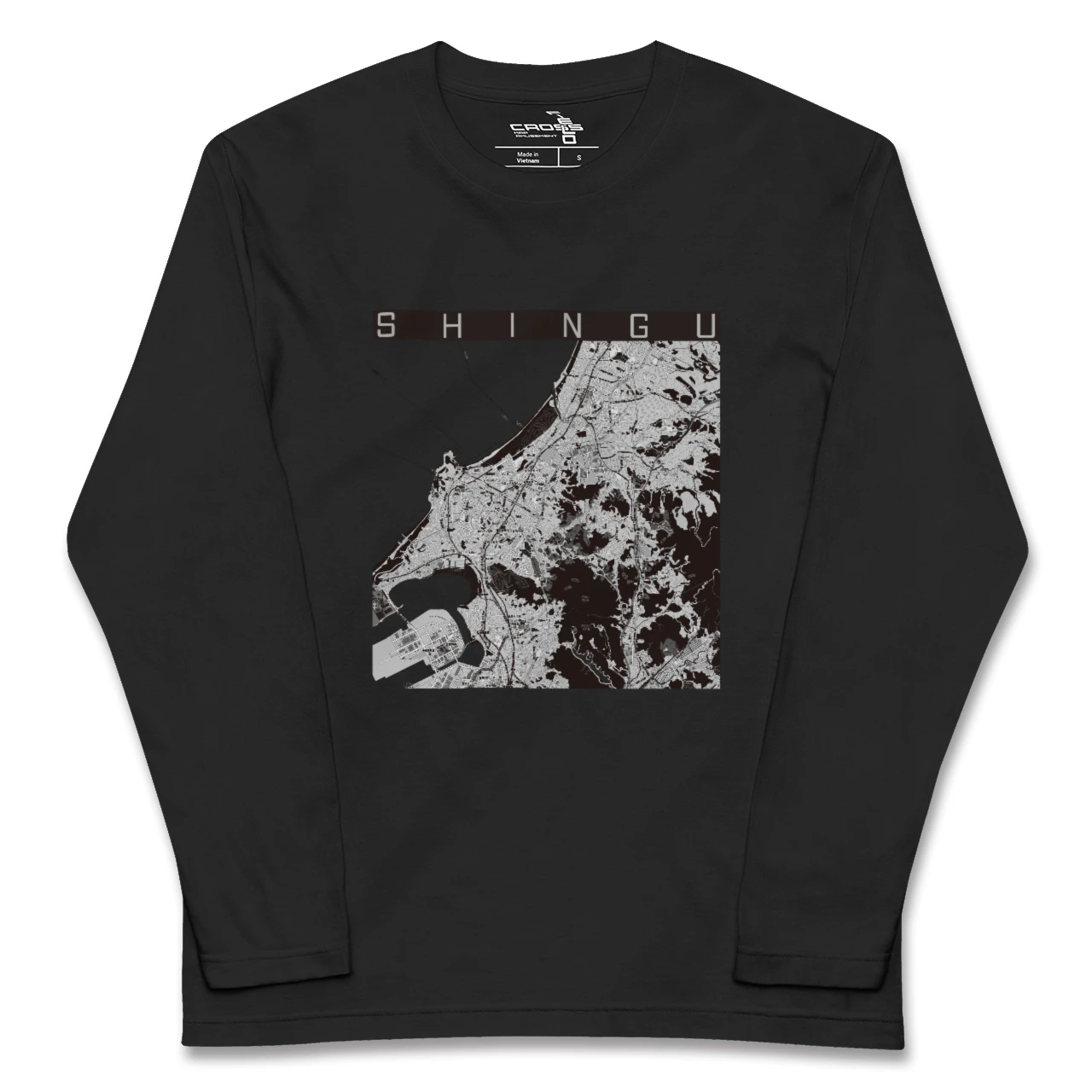 【新宮(福岡県)】地図柄ロングスリーブTシャツ