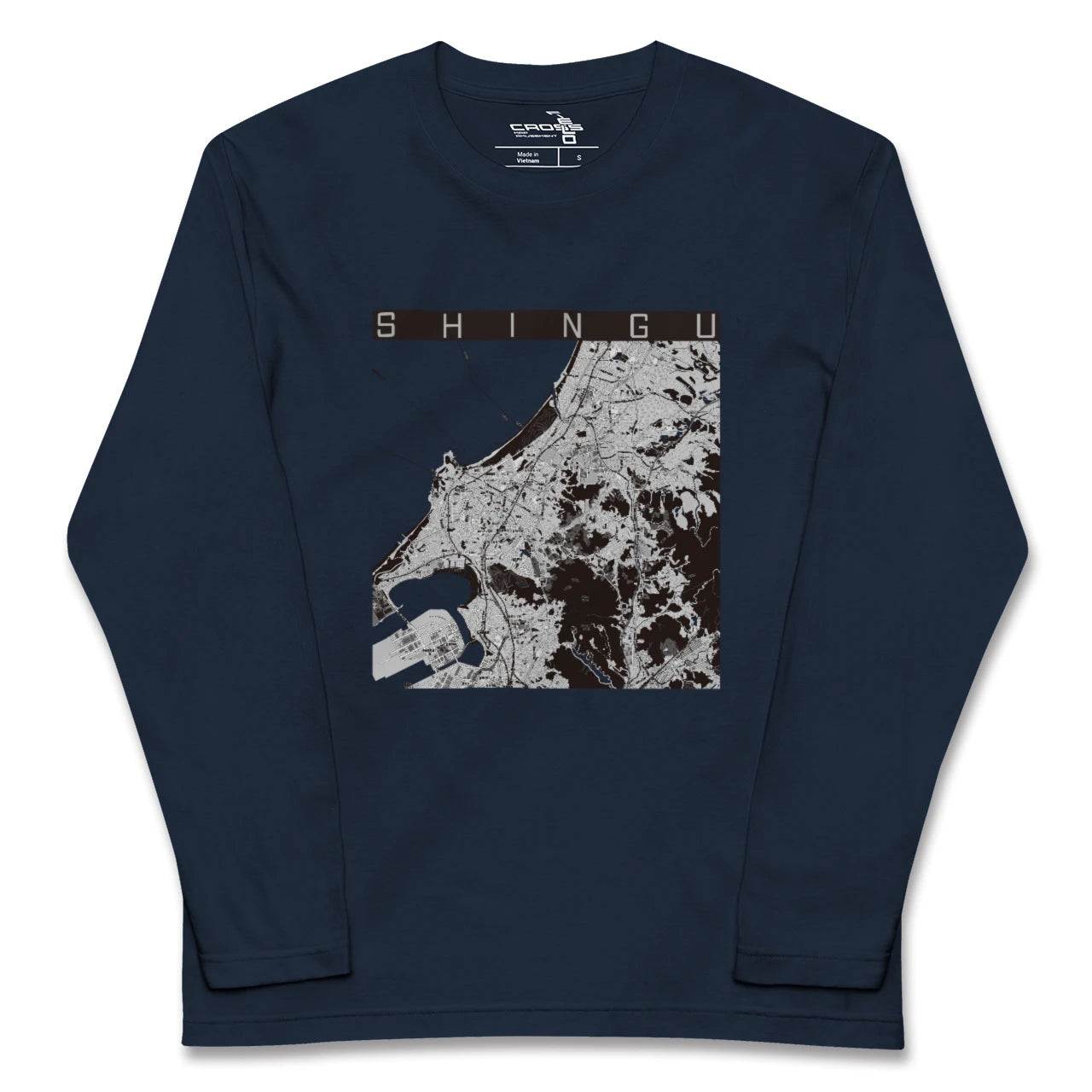 【新宮(福岡県)】地図柄ロングスリーブTシャツ