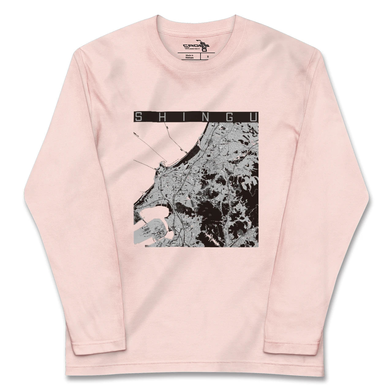 【新宮(福岡県)】地図柄ロングスリーブTシャツ