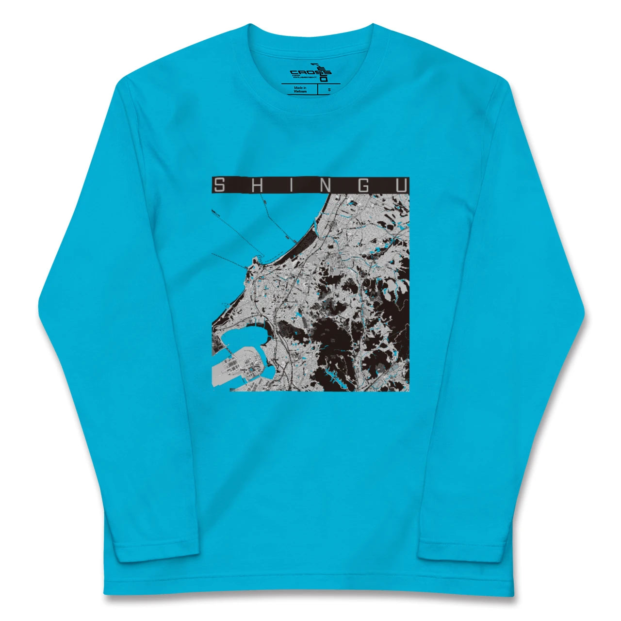 【新宮(福岡県)】地図柄ロングスリーブTシャツ