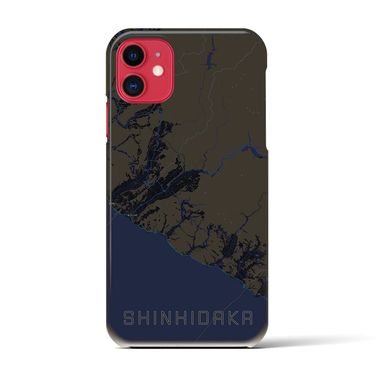 【新ひだか(北海道)】地図柄iPhoneケース(バックカバータイプ)