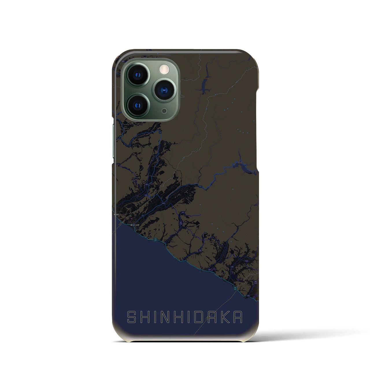 【新ひだか(北海道)】地図柄iPhoneケース(バックカバータイプ)