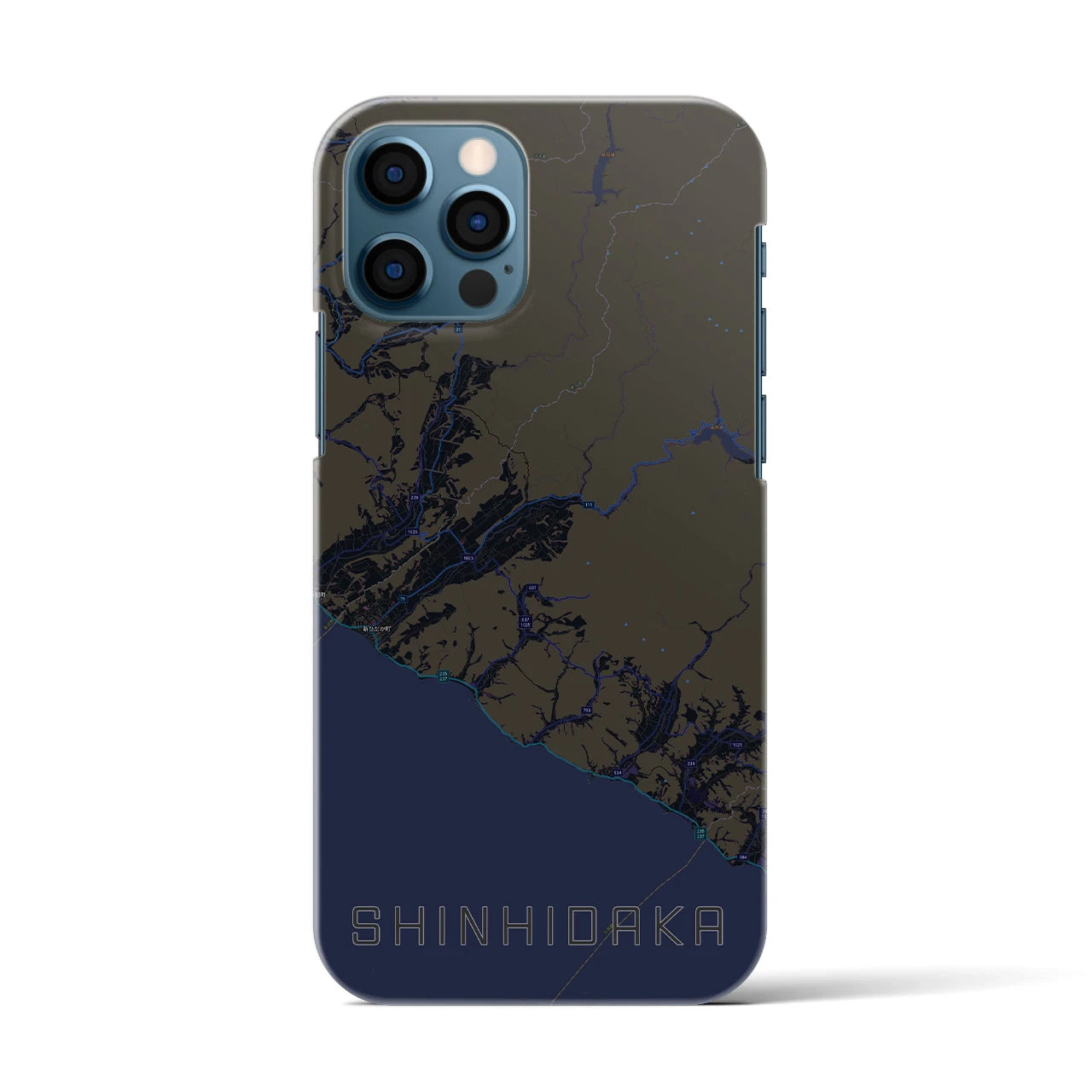 【新ひだか(北海道)】地図柄iPhoneケース(バックカバータイプ)
